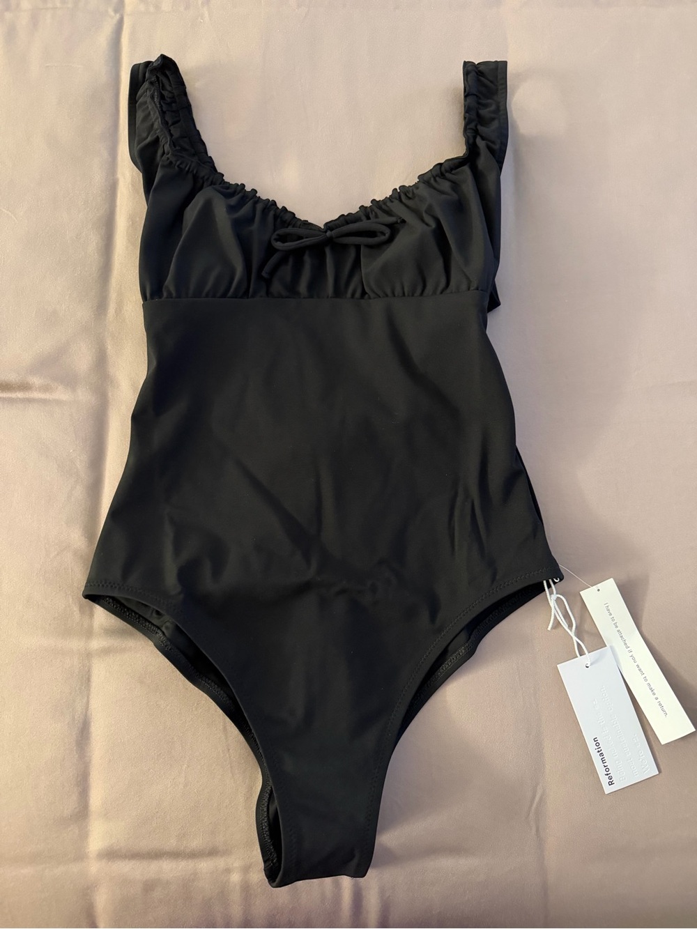 Reformation Bahia Black One Piece